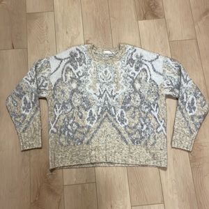 RD Style Conscious Gorgeous Neutral ‘Suzy’ Knit Sweater, sz XL